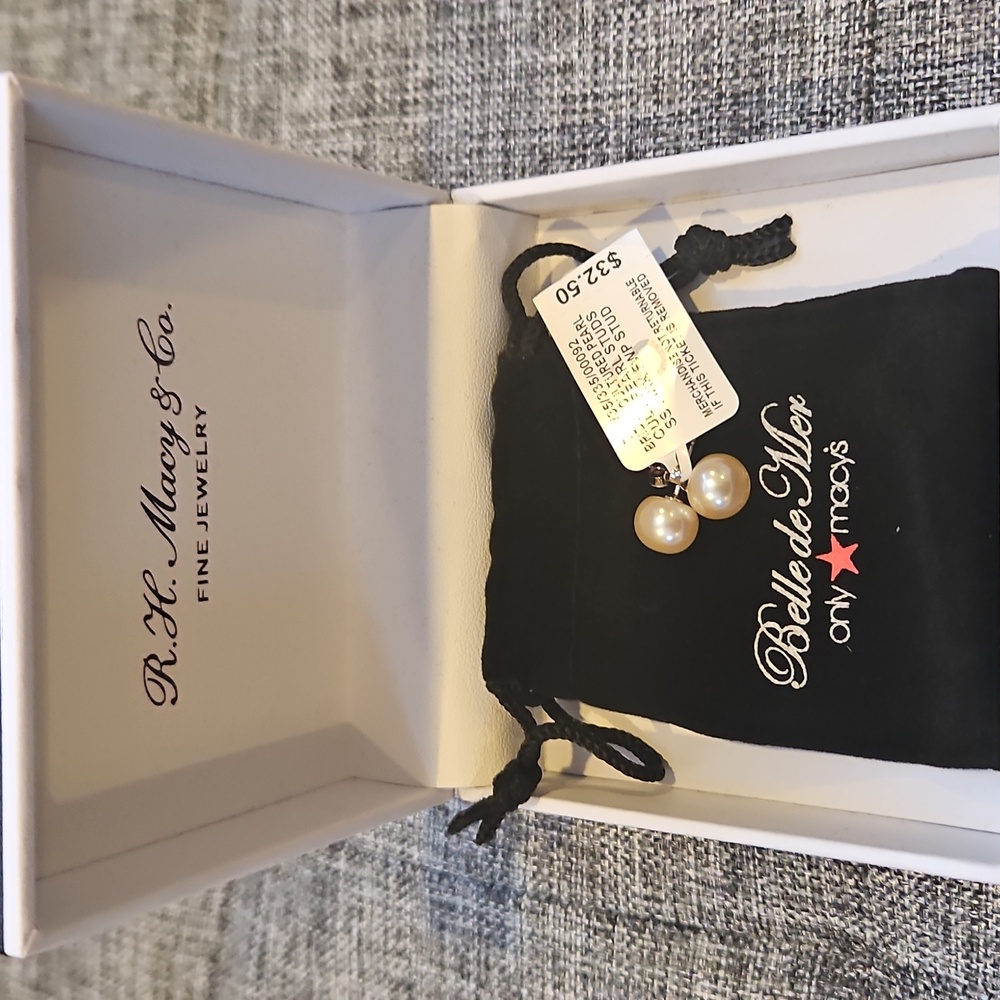 Belle de Mer only at Macy's Pink Cultured Pearl Stud  Earrings Valentine's Day